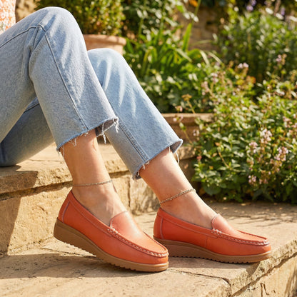 Contrast Stitch Platform Driving Loafer