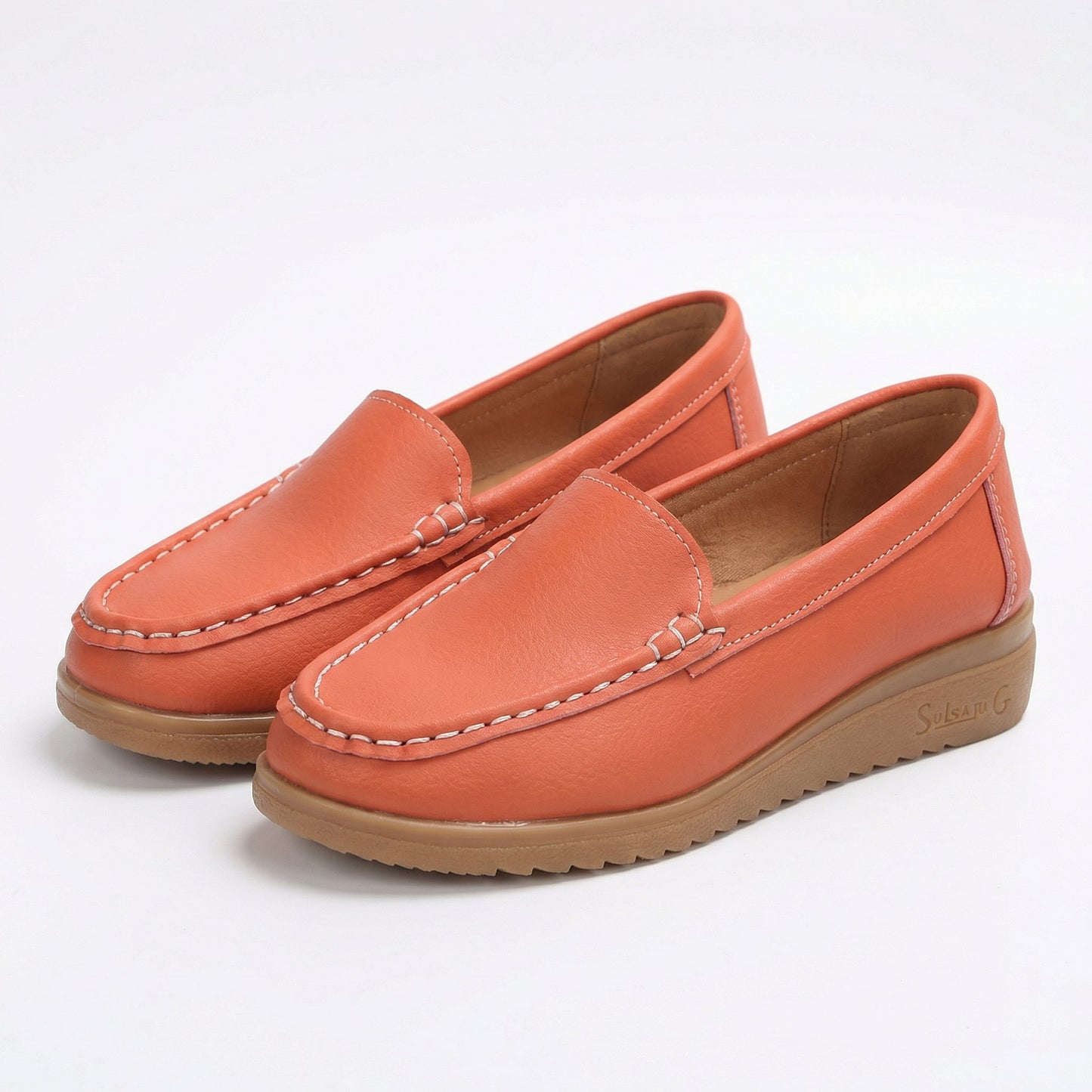 Contrast Stitch Platform Driving Loafer