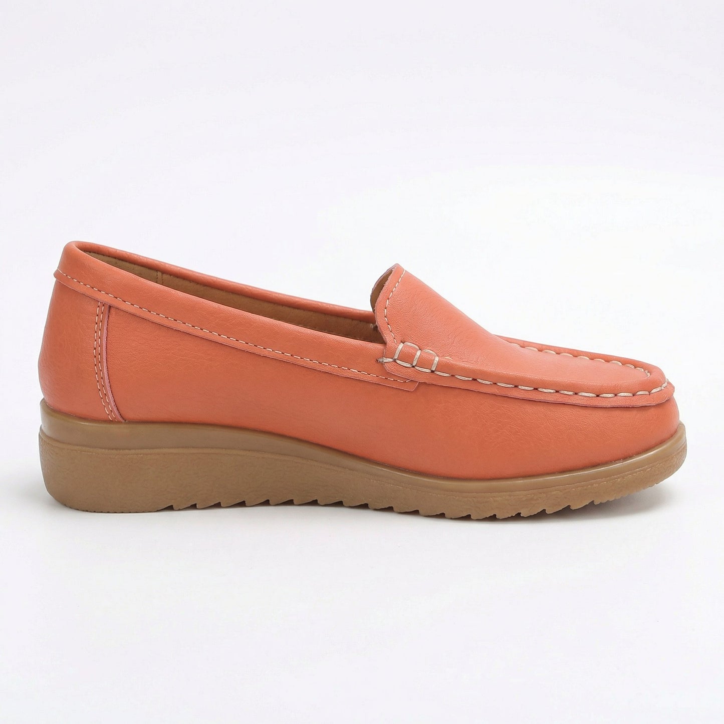 Contrast Stitch Platform Driving Loafer