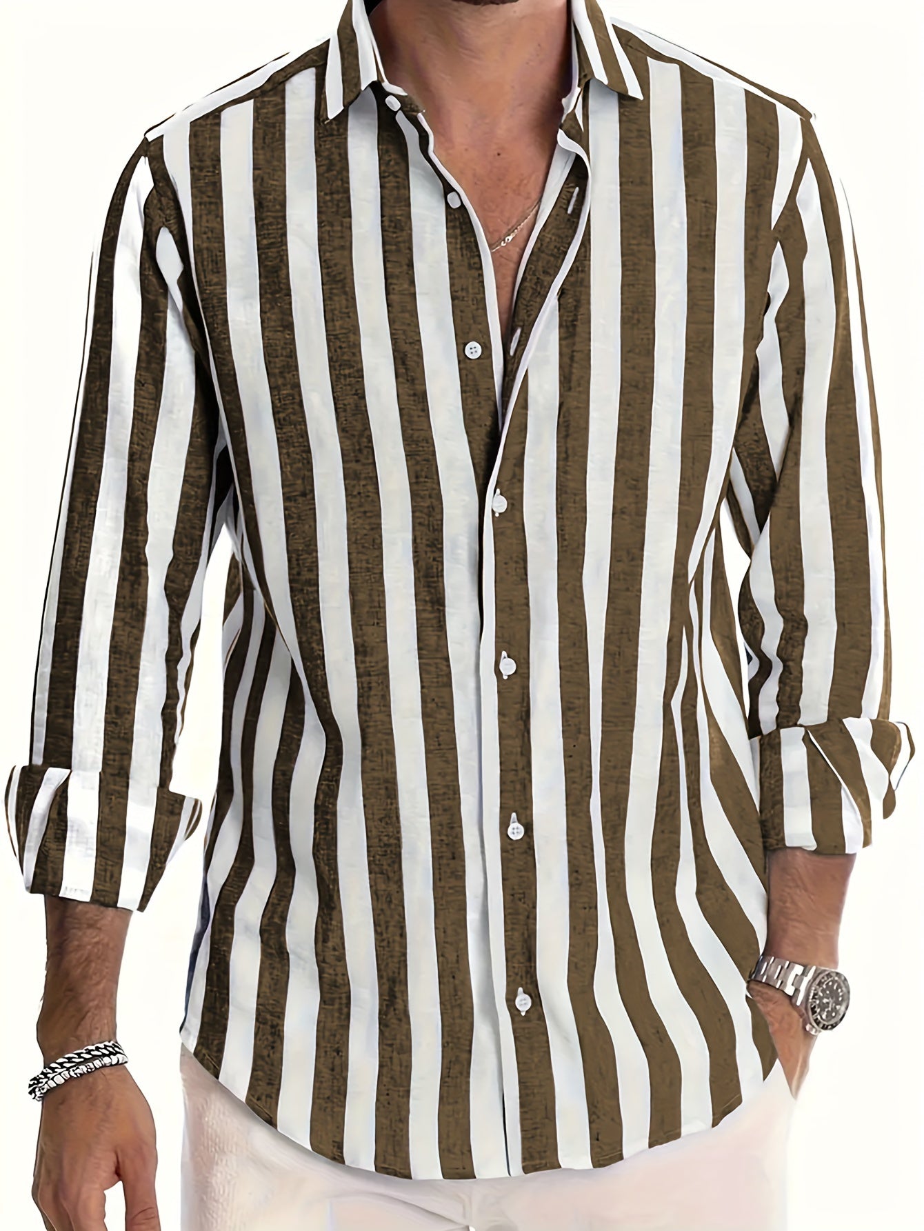 Brooks | Coastal Stripe Button-Up Shirt