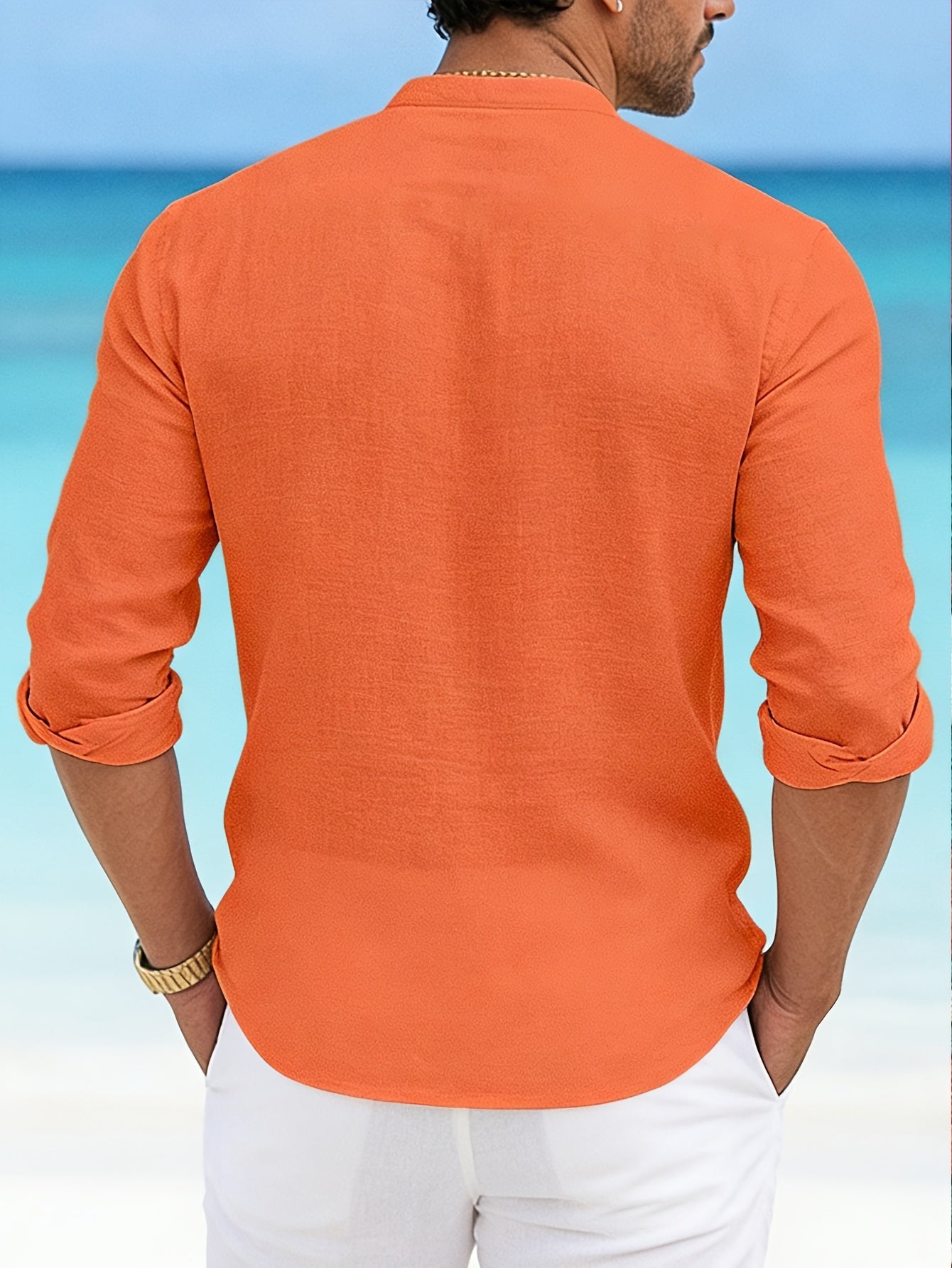 Calder | Relaxed Band-Collar Shirt